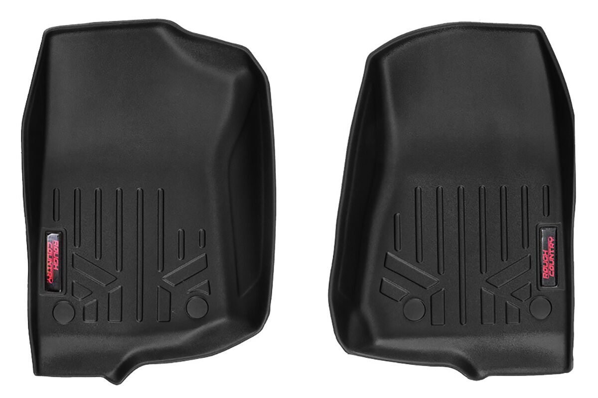 Rough Country Heavy Duty Floor Mats (Front) - (18-20 Jeep JL, Gladiator JT)